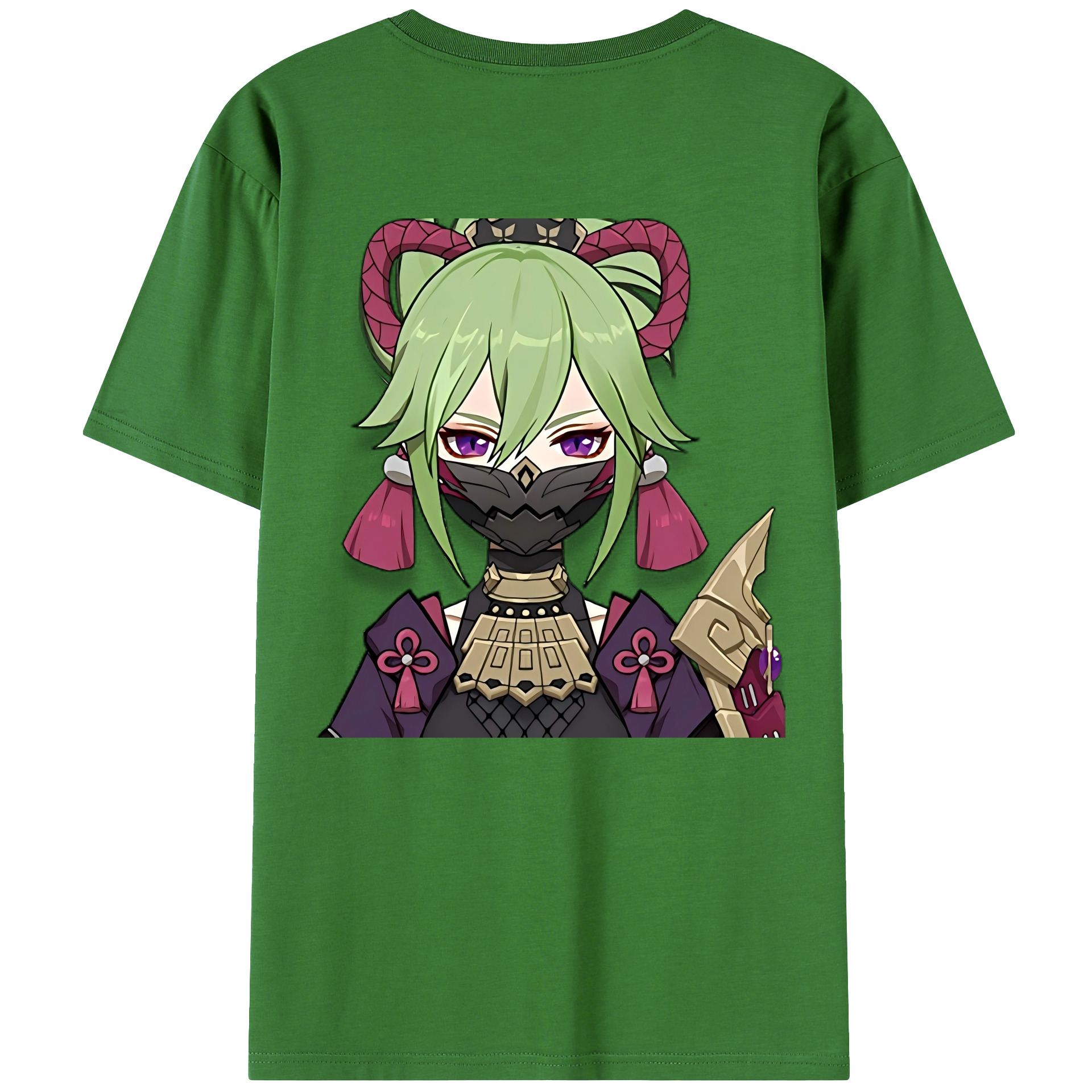げんし神  久岐忍 くき しのぶ genshin Kuki Shinobu レディース半袖Tシャツ(バックプリント)